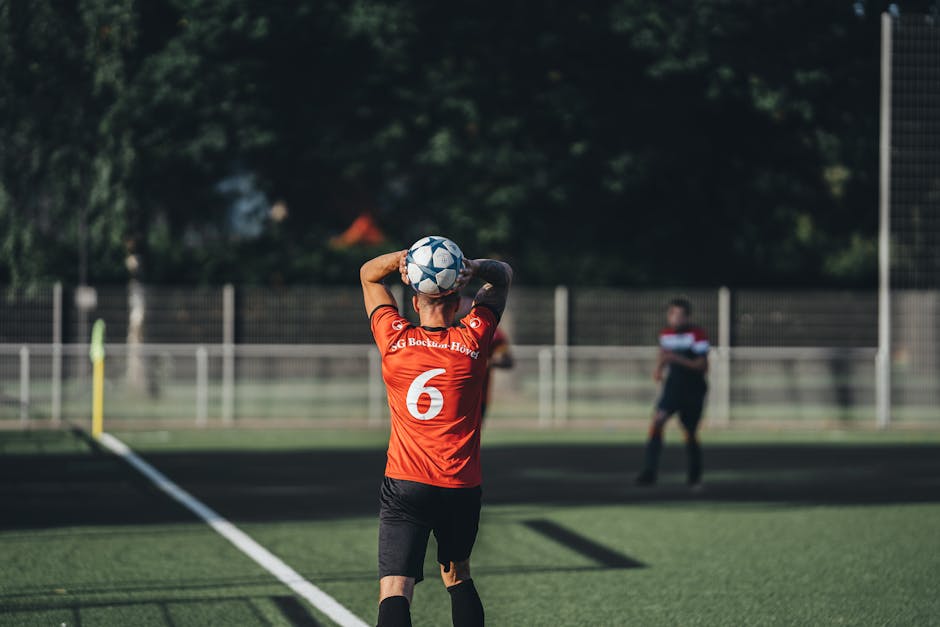 Professional performance symbolized by an athlete with the number six